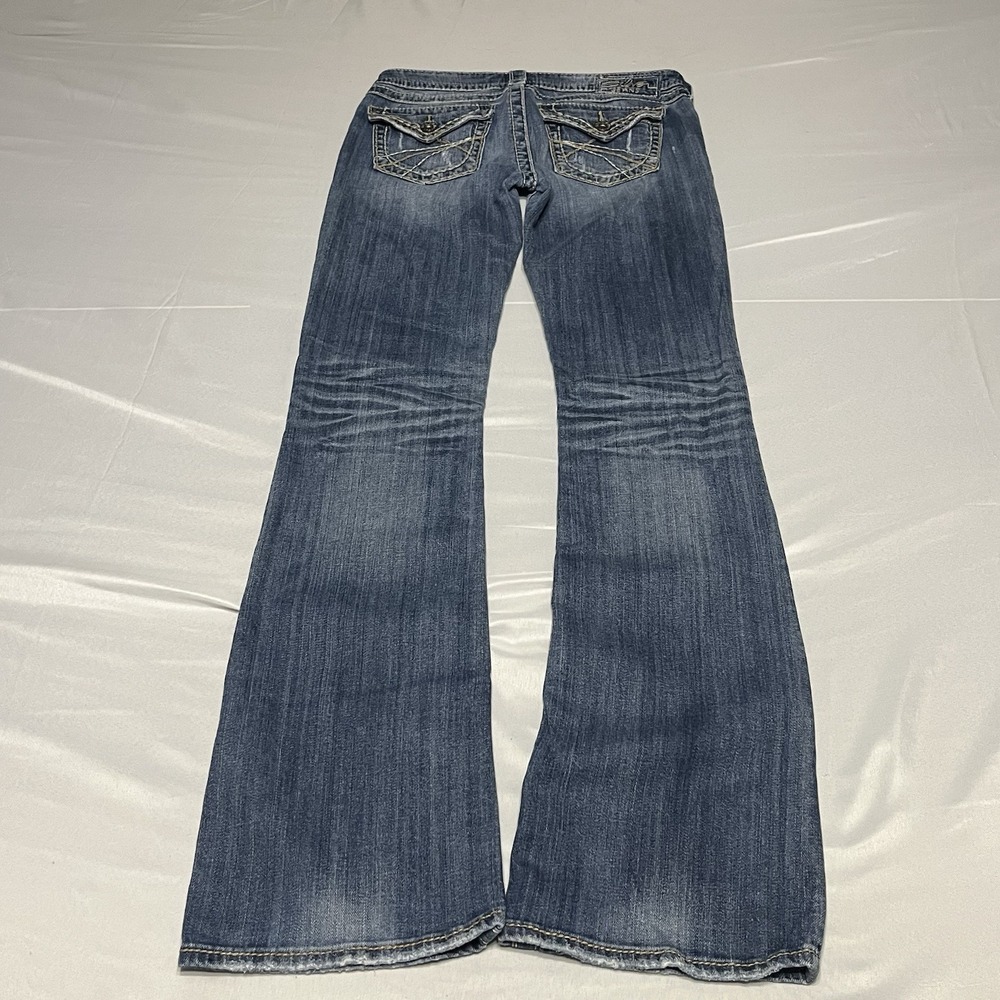 Silver Jeans Pioneer Bootcut Women's Fits Size 28x33 Low Rise Distressed Western